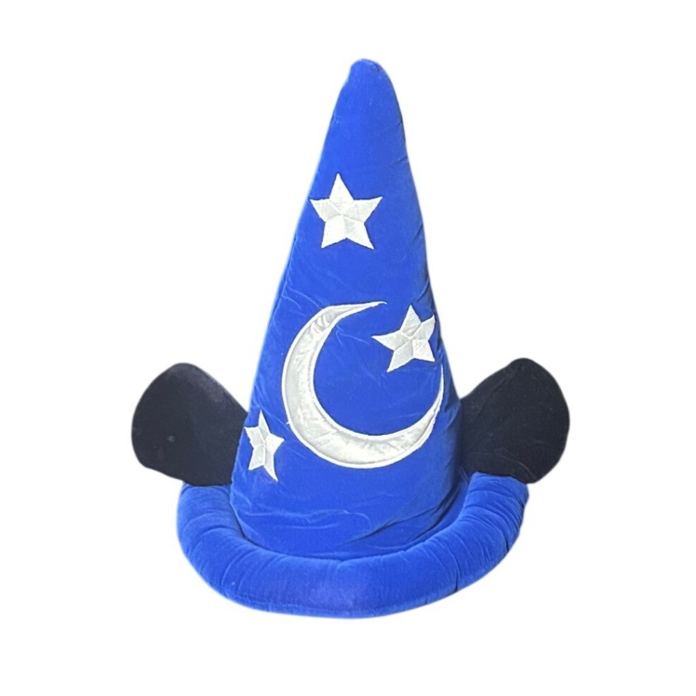 Vintage 90s Disney Parks Sorcerer Mickey Fantasia Wizard Hat Ears Disneyland